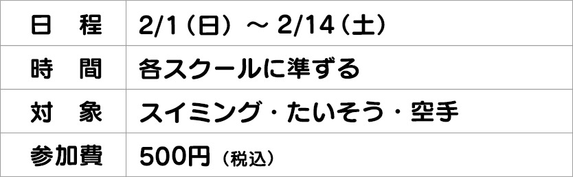 ワンコイン体験