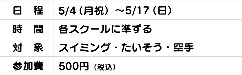 ワンコイン体験