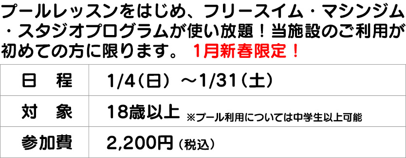 フィットネス4回体験